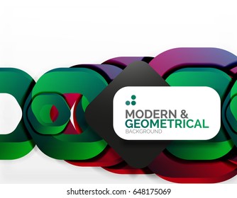Fondo geométrico abstracto, formas de cadena de corte o hexágonos en blanco. Ilustración del vector