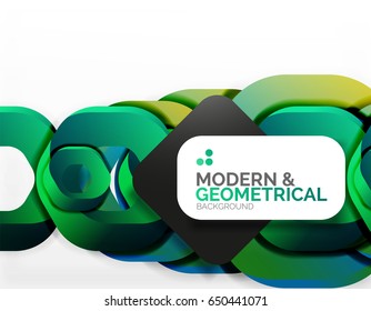 Fondo geométrico abstracto, formas de cadena de corte o hexágonos en blanco. Ilustración del vector