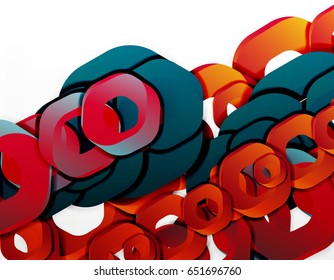 Arrière-plan abstrait géométrique, formes en chaîne découpées ou hexagones sur fond blanc. Illustration vectorielle