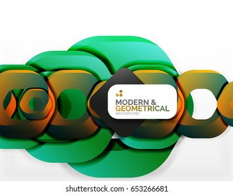 Fondo geométrico abstracto, formas de cadena de corte o hexágonos en blanco. Ilustración del vector