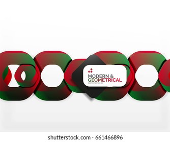 Fondo geométrico abstracto, formas de cadena de corte o hexágonos en blanco. Ilustración del vector