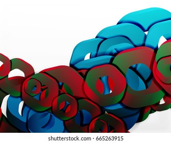 Fondo geométrico abstracto, formas de cadena de corte o hexágonos en blanco. Ilustración del vector