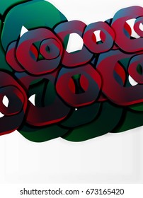 Geometrischer abstrakter Hintergrund, Schnittkettenformen oder Hexagons auf Weiß. Vektorgrafik