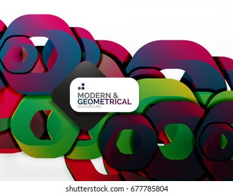 Fondo geométrico abstracto, formas de cadena de corte o hexágonos en blanco. Ilustración del vector