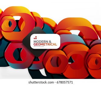 Fondo geométrico abstracto, formas de cadena de corte o hexágonos en blanco. Ilustración del vector