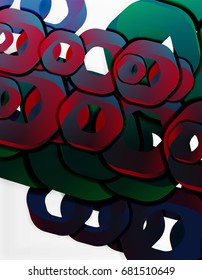 Geometrischer abstrakter Hintergrund, Schnittkettenformen oder Hexagons auf Weiß. Vektorgrafik