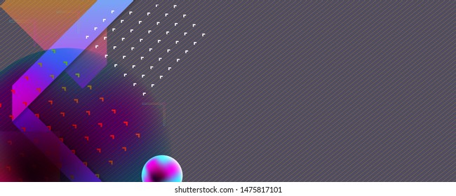 Geometric abstract background dark banner with a trend gradient business template design modern minimalistic