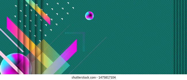 Geometric abstract background dark banner with a trend gradient business template design modern minimalistic