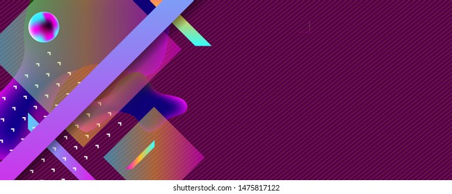 Geometric abstract background dark banner with a trend gradient business template design modern minimalistic