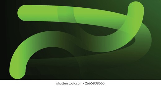Geometric abstract background design. Glowing green circles. Shiny round shapes. Transparent shape elements. Modern futuristic graphic. Suit for business, banner, website, presentation, cover