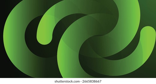 Diseño de fondo abstracto geométrico. Círculos verdes brillantes. Formas redondas brillantes. Elementos de forma transparentes. Gráfico futurista moderno. Traje para el negocio, Anuncio, Sitio web, presentación, cubierta