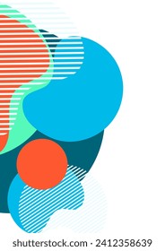 Fondo abstracto geométrico. Diseño de líneas y formas redondeadas. Plantilla de negocios de moda para papel pintado, banner, fondo o aterrizaje. Ilustración del vector