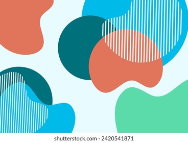 Geometric abstract background. Design of lines and round shapes. Trendy business template for wallpaper, banner, background or landing. Vector illustration