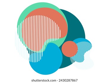 Geometric abstract background. Design of lines and round shapes. Trendy business template for wallpaper, banner, background or landing. Vector illustration