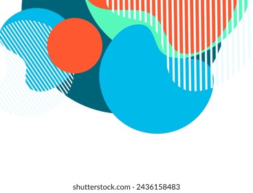 Fondo abstracto geométrico. Diseño de líneas y formas redondeadas. Plantilla de negocios de moda para fondo de pantalla, banner, fondo o aterrizaje. Ilustración de vector