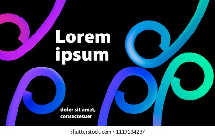Geometric abstract background for design with liquid dynamic fluid shapes