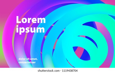 Geometric abstract background for design with liquid dynamic fluid shapes