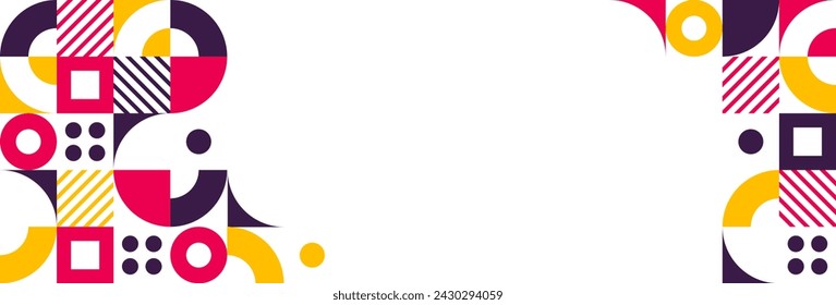 Diseño de fondo abstracto geométrico. Plantilla de banner geométrica mínima. Ilustración de vector