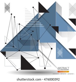Geometric abstract background for design. Triangles Pattern