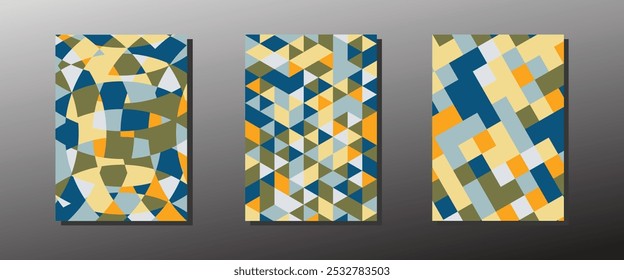 Geometric Abstract Background Design (em inglês). Design de pintura de parede. Decoração de parede com geometria abstrata. Terno para banner, capa de livro, cartaz. Relatório. Panfleto. Revista. Diário. Conhecimento manual. Boletim informativo. etc.