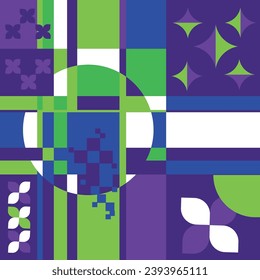 Diseño de fondo geométrico abstracto.Ilustración vectorial.Afiche neo geo de color.Patrón de color abstracto con formas geométricas y figuras para diferentes diseños