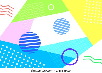 Geometric abstract background with different shapes