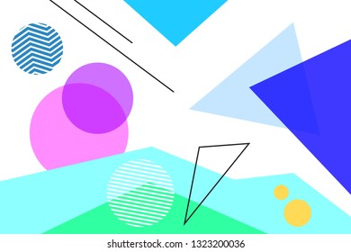 Geometric abstract background with different shapes. Template for design
