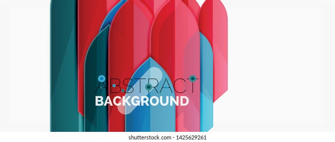 Geometrischer abstrakter Hintergrund. Dynamische Formen-Zusammensetzung. Vektorgrafik