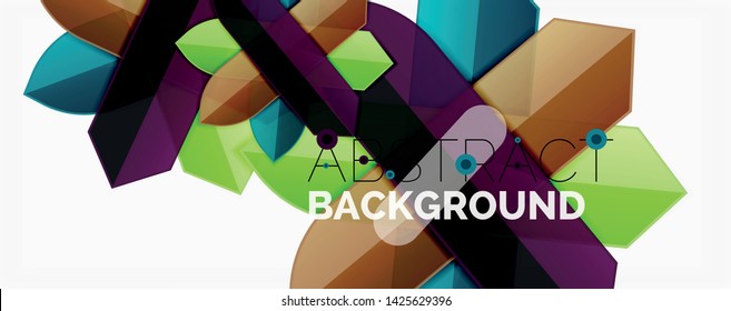 Geometric abstract background. Dynamic shapes composition. Vector illustration