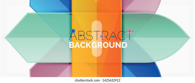 Geometric abstract background. Dynamic shapes composition. Vector illustration