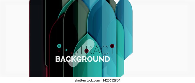 Geometric abstract background. Dynamic shapes composition. Vector illustration