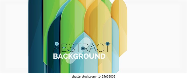 Geometric abstract background. Dynamic shapes composition. Vector illustration