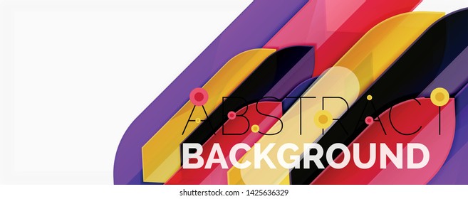 Fondo abstracto geométrico. Composición dinámica de formas. Ilustración del vector
