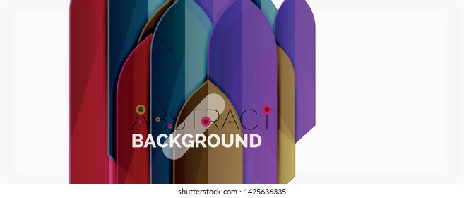 Geometric abstract background. Dynamic shapes composition. Vector illustration