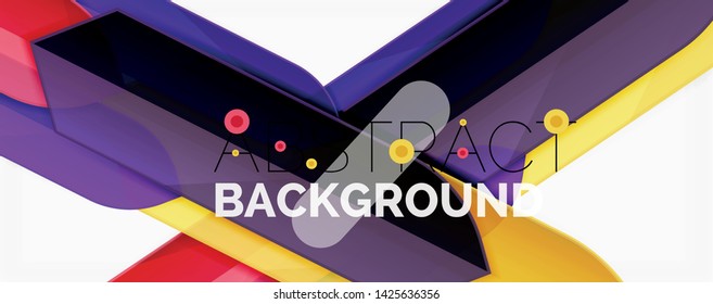 Geometric abstract background. Dynamic shapes composition. Vector illustration