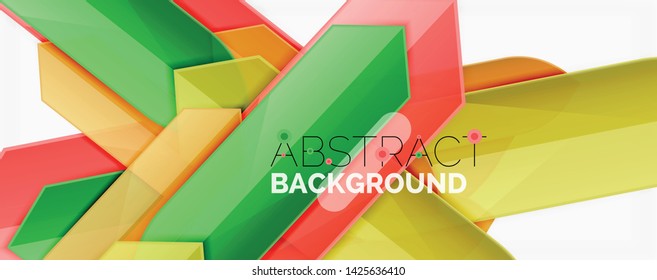 Geometric abstract background. Dynamic shapes composition. Vector illustration