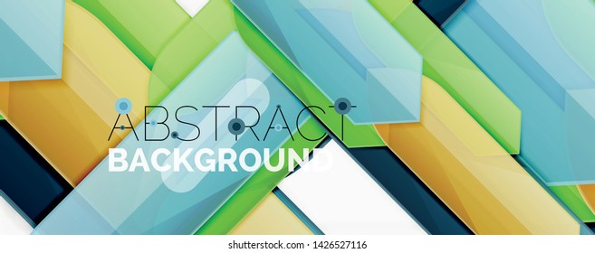 Geometric abstract background. Dynamic shapes composition. Vector illustration