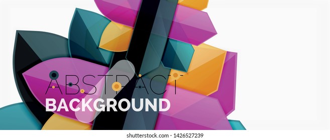 Geometrischer abstrakter Hintergrund. Dynamische Formen-Zusammensetzung. Vektorgrafik