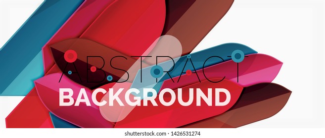 Geometric abstract background. Dynamic shapes composition. Vector illustration
