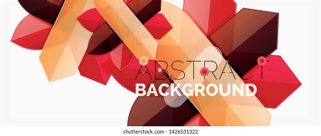 Fundo geométrico abstrato. Composição de formas dinâmicas. Ilustração vetorial