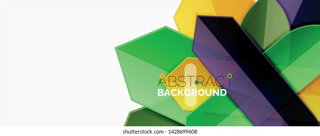 Geometric abstract background. Dynamic shapes composition. Vector illustration