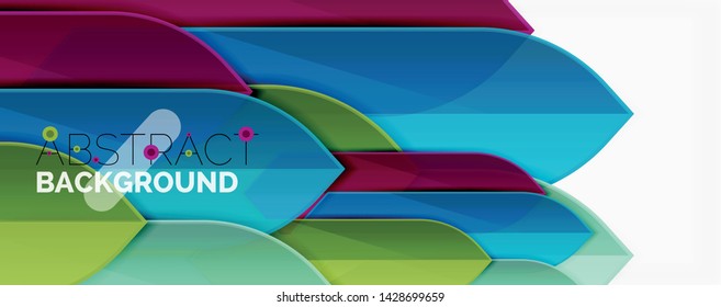 Geometric abstract background. Dynamic shapes composition. Vector illustration
