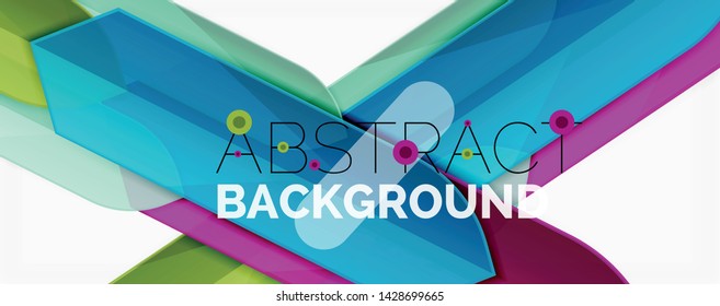 Geometric abstract background. Dynamic shapes composition. Vector illustration