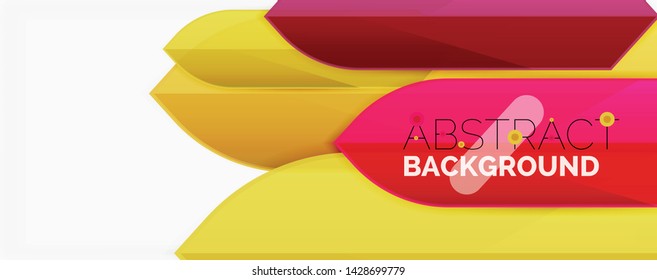 Geometric abstract background. Dynamic shapes composition. Vector illustration