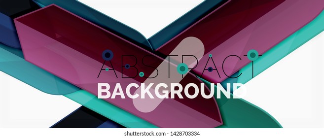 Geometric abstract background. Dynamic shapes composition. Vector illustration