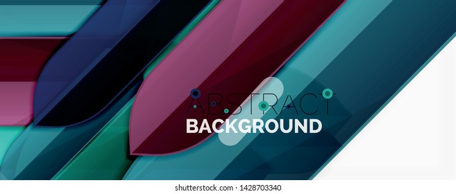 Geometric abstract background. Dynamic shapes composition. Vector illustration