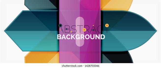Geometric abstract background. Dynamic shapes composition. Vector illustration
