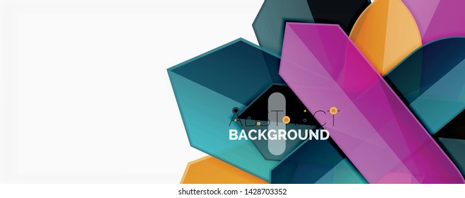 Geometric abstract background. Dynamic shapes composition. Vector illustration