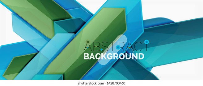 Geometric abstract background. Dynamic shapes composition. Vector illustration