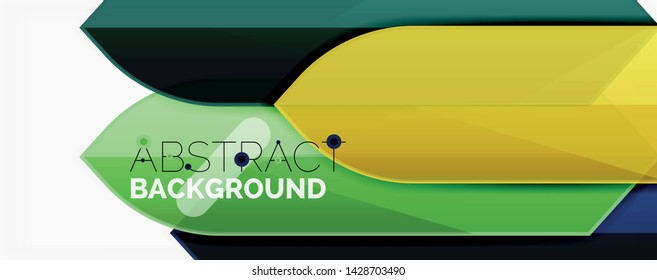Geometric abstract background. Dynamic shapes composition. Vector illustration